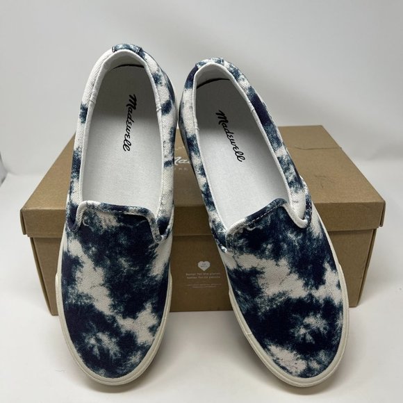 NIB Madewell Sidwalk Slip-On Sneakers in Tie Dye Printed Canvas Size 9 - Picture 2 of 4